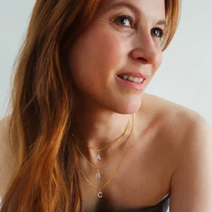 XENOX Charms^A LETTER Charm 925/- Sterlingsilber, 18k Vergoldung