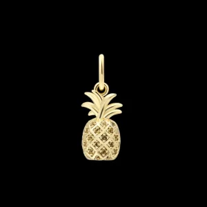 XENOX Charms^ANANAS Charm 925/- Sterlingsilber, 18k Vergoldung goldfarben