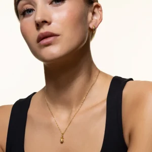 XENOX Charms^ANANAS Charm 925/- Sterlingsilber, 18k Vergoldung goldfarben