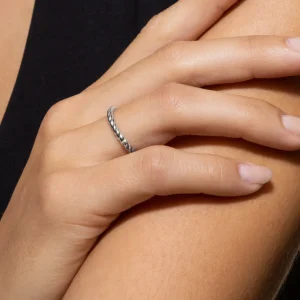 XENOX Ringe^AURA Ring 925/- Sterlingsilber, rhodiniert