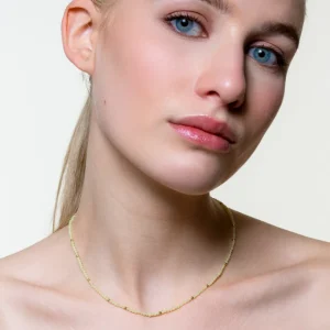 XENOX Halsketten^BEACH Halskette 925/- Sterlingsilber, 18k Vergoldung goldfarben