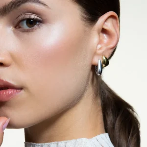 XENOX Ohrringe^BEAN Ohrringe 925/- Sterlingsilber, rhodiniert