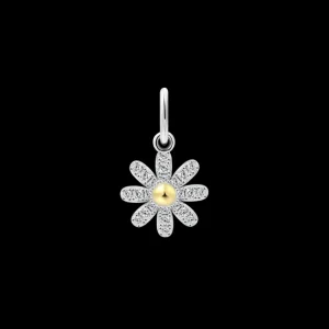 XENOX Charms^BLUME Charm 925/- Sterlingsilber, 18k Vergoldung goldfarben