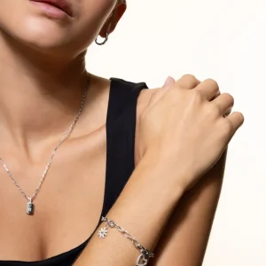 XENOX Charms^BLUME Charm 925/- Sterlingsilber, 18k Vergoldung goldfarben