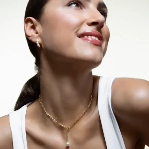 XENOX Halsketten^BOLD PEARL Halskette 925/- Sterlingsilber, rhodiniert