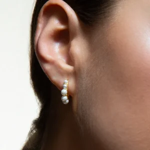 XENOX Ohrringe^BOLD PEARL Ohrringe 925/- Sterlingsilber, rhodiniert