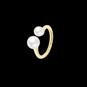 XENOX Ringe^BOLD PEARL Ring 925/- Sterlingsilber, rhodiniert