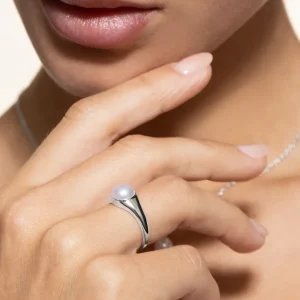 XENOX Ringe^BUBBLE PEARL Ring 925/- Sterlingsilber, rhodiniert