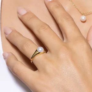 XENOX Ringe^BUBBLE PEARL Ring 925/- Sterlingsilber, rhodiniert