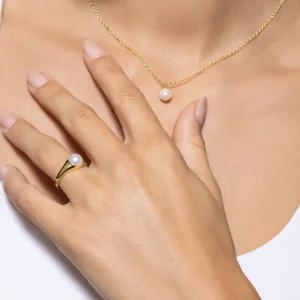 XENOX Ringe^BUBBLE PEARL Ring 925/- Sterlingsilber, rhodiniert