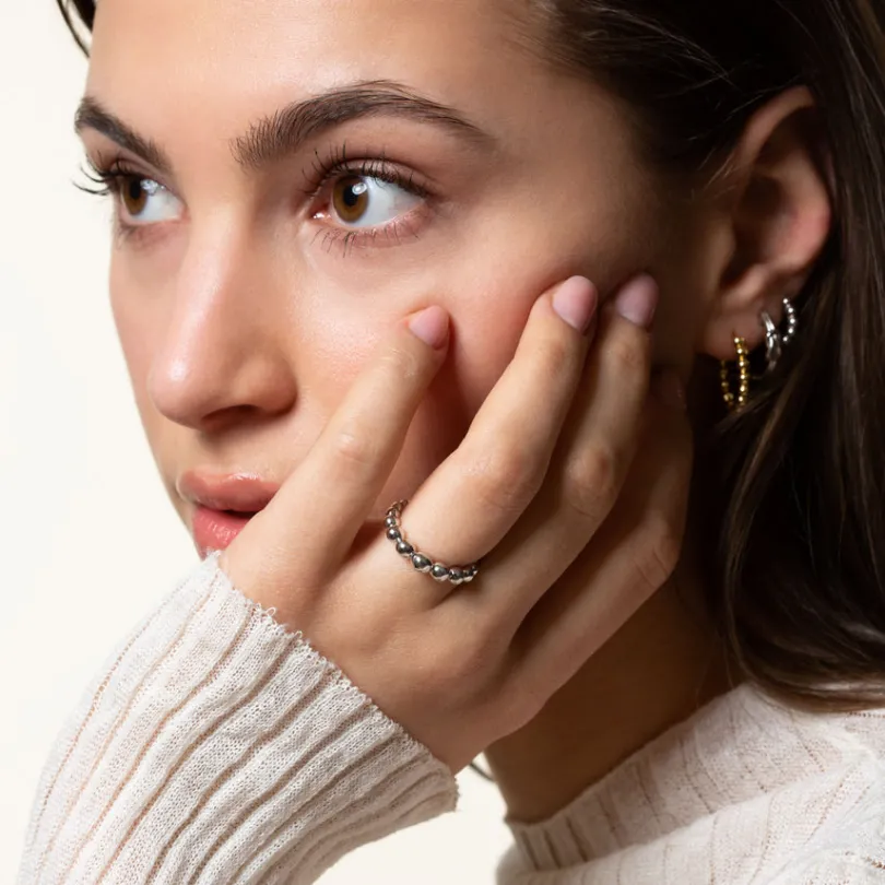 bubble_ring__sterlingsilb_3.webp XENOX Ringe^BUBBLE Ring 925/- Sterlingsilber, rhodiniert