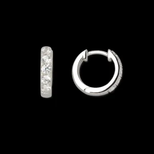 XENOX Ohrringe^CREOLEN 925/- Sterlingsilber, rhodiniert silberfarben