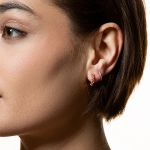 XENOX Ohrringe^CREOLEN 925/- Sterlingsilber, rhodiniert