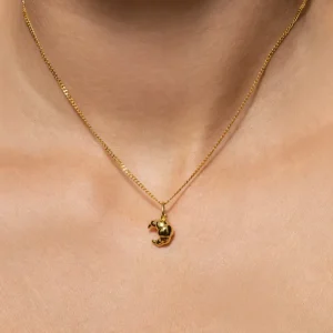 XENOX Charms^CROISSANT Charm 925/- Sterlingsilber, 18k Vergoldung goldfarben