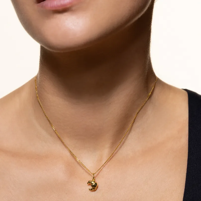 croissant_charm__sterling_2.webp XENOX Charms^CROISSANT Charm 925/- Sterlingsilber, 18k Vergoldung goldfarben