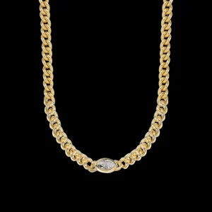 XENOX Halsketten^CURB Halskette 925/- Sterlingsilber, rhodiniert