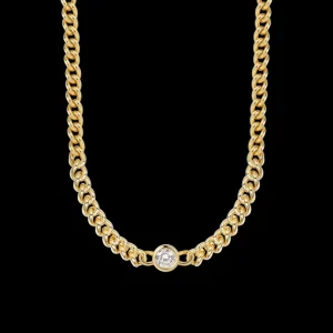 XENOX Halsketten^CURB Halskette 925/- Sterlingsilber, rhodiniert