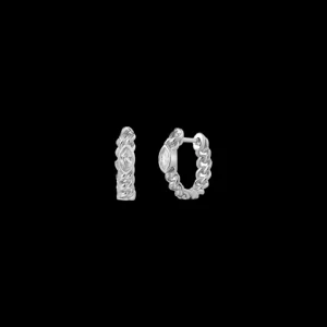 XENOX Ohrringe^CURB Ohrringe 925/- Sterlingsilber, rhodiniert