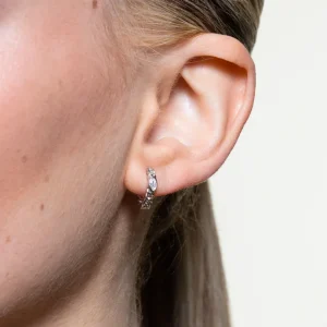 XENOX Ohrringe^CURB Ohrringe 925/- Sterlingsilber, rhodiniert