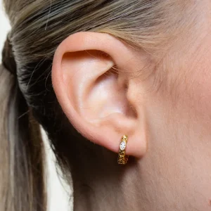 XENOX Ohrringe^CURB Ohrringe 925/- Sterlingsilber, rhodiniert