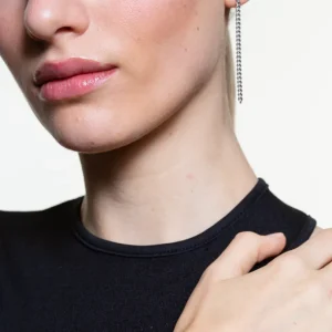 XENOX Ohrringe^CURB Ohrringe 925/- Sterlingsilber, rhodiniert