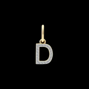 XENOX Charms^D LETTER Charm 925/- Sterlingsilber, rhodiniert
