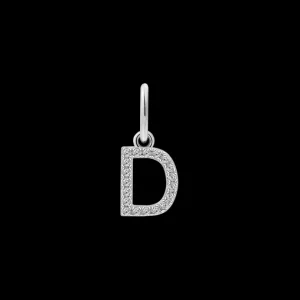 XENOX Charms^D LETTER Charm 925/- Sterlingsilber, rhodiniert