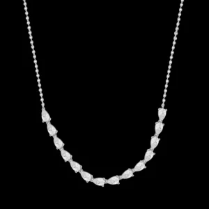 XENOX Halsketten^DEWDROP Halskette 925/- Sterlingsilber, rhodiniert silberfarben