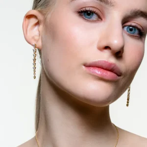 XENOX Ohrringe^DEWDROP Large Ohrringe 925/- Sterlingsilber, 18k Vergoldung