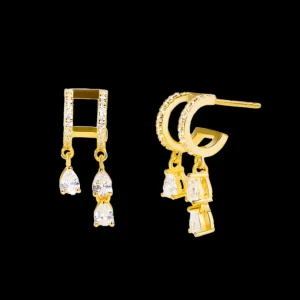 XENOX Ohrringe^DEWDROP Medium Ohrringe 925/- Sterlingsilber, rhodiniert