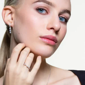 XENOX Ringe^DEWDROP Ring 925/- Sterlingsilber, rhodiniert