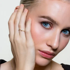 XENOX Ringe^DEWDROP Ring 925/- Sterlingsilber, rhodiniert