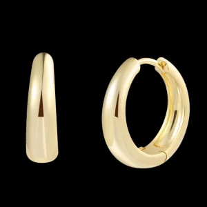 XENOX Ohrringe^DOME LARGE Creolen 925/- Sterlingsilber, rhodiniert