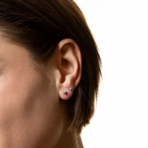 XENOX Ohrringe^DOT Ohrringe 925/- Sterlingsilber, rhodiniert silberfarben