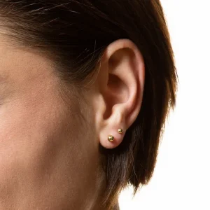 XENOX Ohrringe^DOT Ohrringe 925/- Sterlingsilber, 18k Vergoldung goldfarben