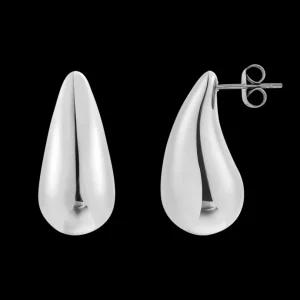 XENOX Ohrringe^DROP Ohrringe aus Edelstahl, silberfarben beschichtet