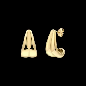 XENOX Ohrringe^DUO DROP Ohrringe aus Edelstahl, silberfarben beschichtet