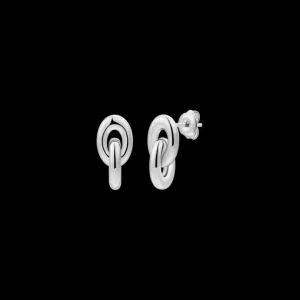 XENOX Ohrringe^DUO KNOT Ohrringe 925/- Sterlingsilber, rhodiniert