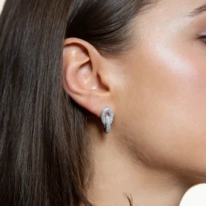 XENOX Ohrringe^DUO KNOT Ohrringe 925/- Sterlingsilber, rhodiniert silberfarben