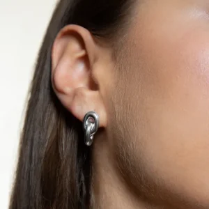 XENOX Ohrringe^DUO KNOT Ohrringe 925/- Sterlingsilber, rhodiniert