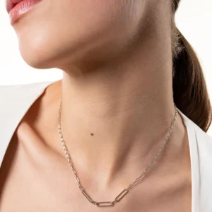 XENOX Halsketten^DUO LINK Halskette 925/- Sterlingsilber, rhodiniert