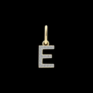 XENOX Charms^E LETTER Charm 925/- Sterlingsilber, 18k Vergoldung