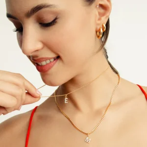 XENOX Charms^E LETTER Charm 925/- Sterlingsilber, 18k Vergoldung