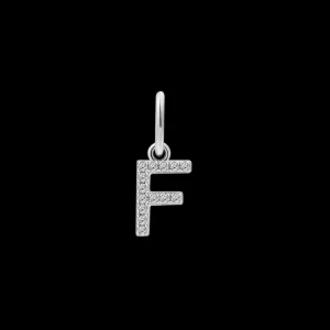 XENOX Charms^F LETTER Charm 925/- Sterlingsilber, rhodiniert