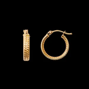 XENOX Ohrringe^FINE Basic Creolen, 9k Gelbgold goldfarben