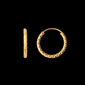 XENOX Ohrringe^FINE Basic Creolen, 9k Gelbgold goldfarben