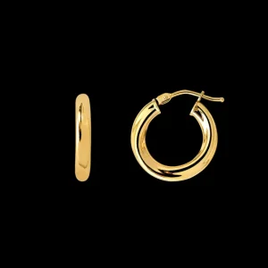 XENOX Ohrringe^FINE Basic Creolen, 9k Gelbgold goldfarben