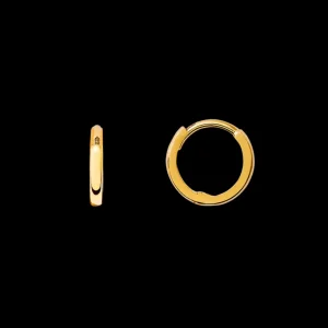 XENOX Ohrringe^FINE Basic Creolen, 9k Gelbgold goldfarben