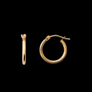 XENOX Echtgold | Ohrringe^FINE Basic Creolen, 14k Gelbgold goldfarben