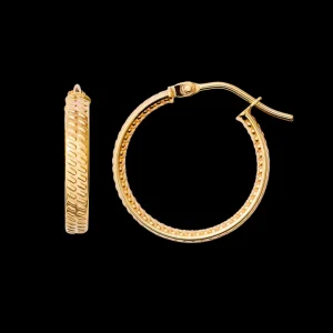 XENOX Ohrringe^FINE Basic Creolen, 9k Gelbgold goldfarben